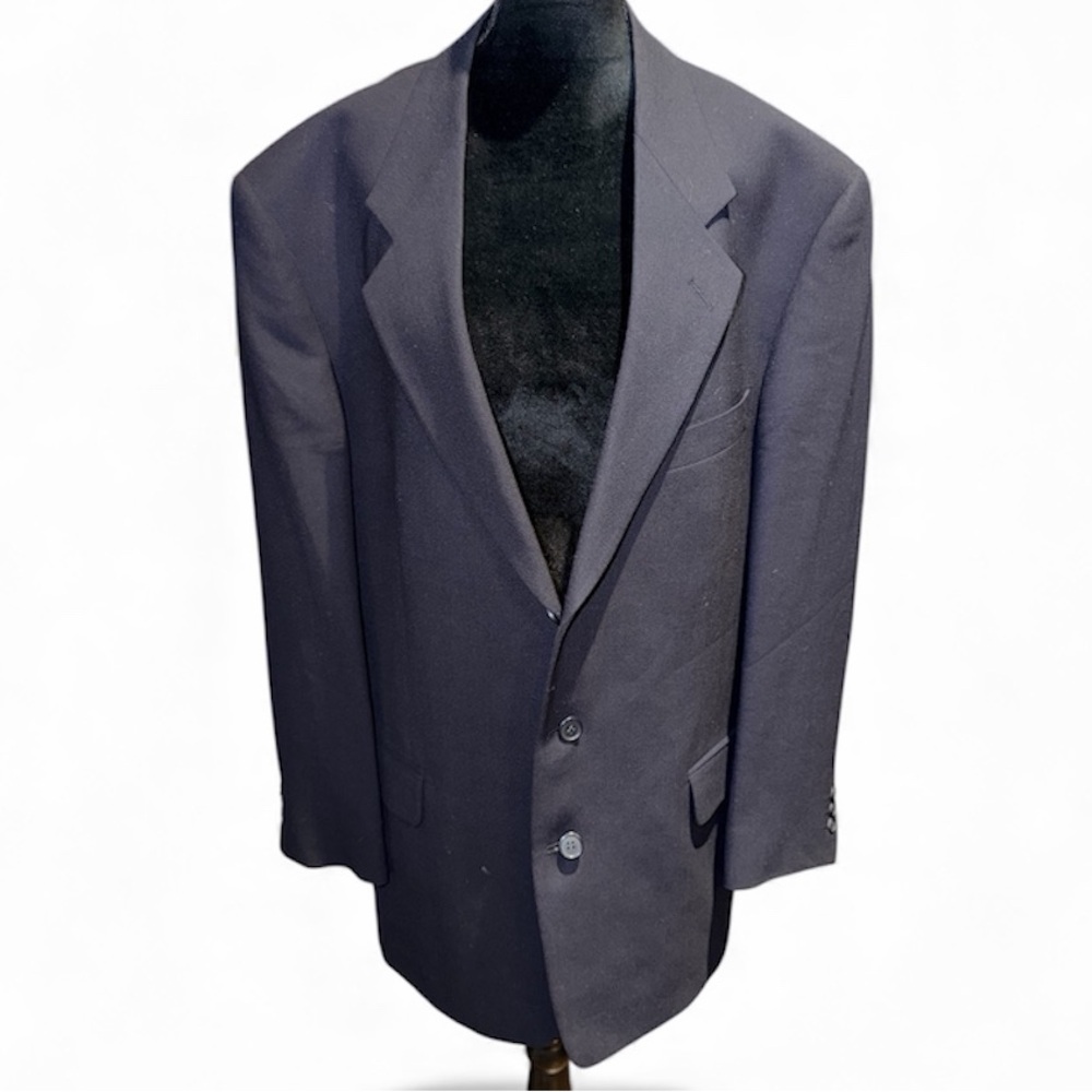 HARRY ROSEN SEDGEWICK CAMBRIDGE Wool Black Suit Blazer Jacket Mens Canada SZ 44